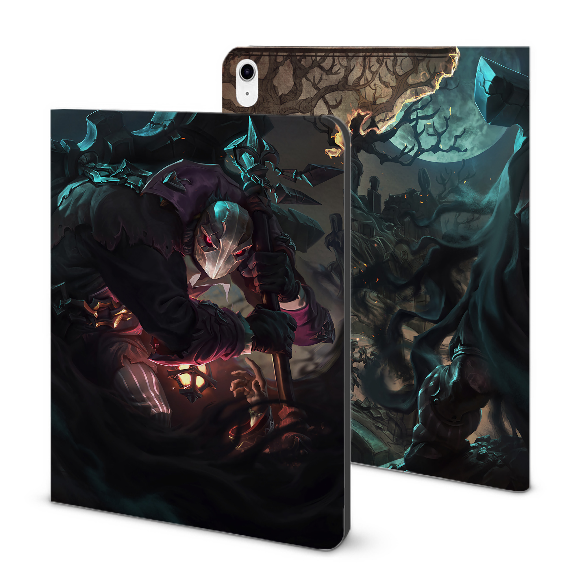 （画像用） リーグ・オブ・レジェンド League of Legends LOL IPad ケース ブック型 PUレザー TPU 耐衝撃 軽量 薄型 ペン収納なし 全面保護 IPad 各モデル対応